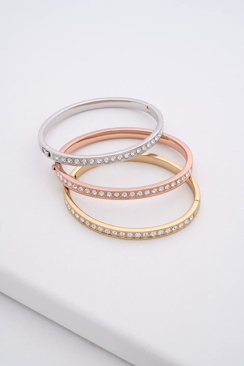 Ted Baker London Clemara Hinge Crystal Bangle Bracelet for Women (Gold Tone) Ted Baker