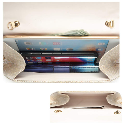 clutches for women evening bag purses and handbags evening clutch purs Silver clutch purses for women wedding(Champagne) Mihawk
