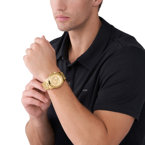 Michael Kors Runway Chronograph Gold-Tone Stainless Steel Men's Watch (Model: MK9074) Michael Kors