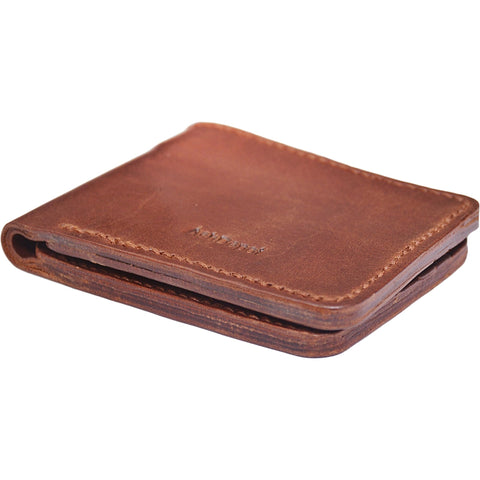 AshDepot Men's Genuine Leather Wallet - Bifold Wallet For Men, Original Leather Men Wallet - RFID Blocking Mens Wallet, 6 Card Holder Slots & 2 Cash Pockets, Brown AshDepot