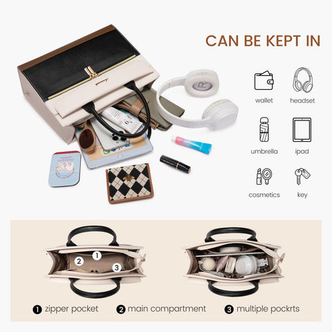 LOVEVOOK Purses and Handbags for Women,Leather Shoulder Bag Black Purse Tote,Satchel Crossbody Bags Top Handle for Ladies