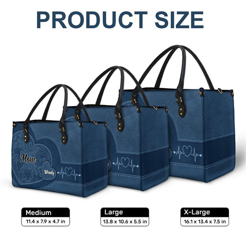 WANDER PRINTS Mothers Day Gifts - Personalized Leather Bag - Birthday, Loving Gift For Grandmother, Mother, Mom - Grandma's Little Sweethearts WANDER PRINTS