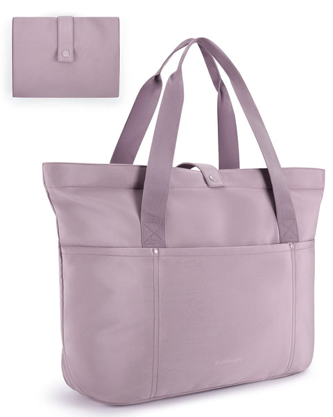 BAGSMART Tote Bag for Women, Foldable Tote Bag With Zipper Large Shoulder Bag Top Handle Handbag for Travel, Work BAGSMART