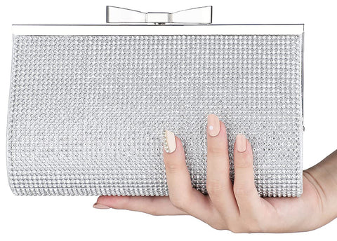 Sumnn Evening Clutch Bag Cocktail Prom Sparkly Rhinestone Crystal Bride and Bridesmaid Wedding Party Formal Purses for Women Sumnn