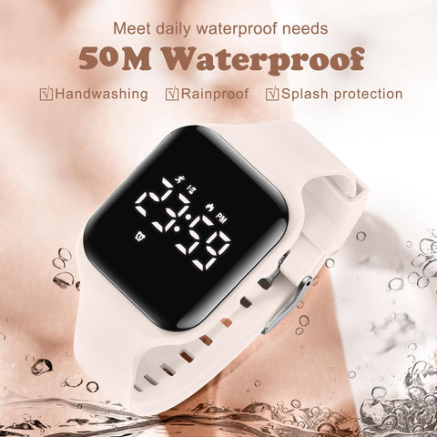 Kids Watches for Girls Boys Digital Sport Watch with Step Counter Pedometer Vibration Alarm Clock, No App Waterproof Fitness Tracker Kids Watch Boys Girls Teens Students Ages 5-16