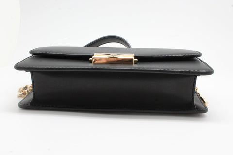 MICHAEL KORS CECE MEDIUM FLAP VEGAN LEATHER SHOULDER CROSSBODY BAG CLUTCH BLACK Michael Kors