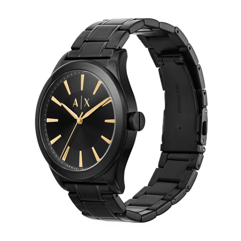 A｜X ARMANI EXCHANGE Men's Black Stainless Steel Watch & Bracelet Gift Set (Model: AX7102) A｜X ARMANI EXCHANGE