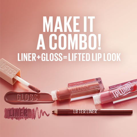 Maybelline Lifter Gloss, Hydrating Lip Gloss with Hyaluronic Acid, High Shine for Plumper Looking Lips, Petal, Warm Pink Neutral, 0.18 Ounce Maybelline