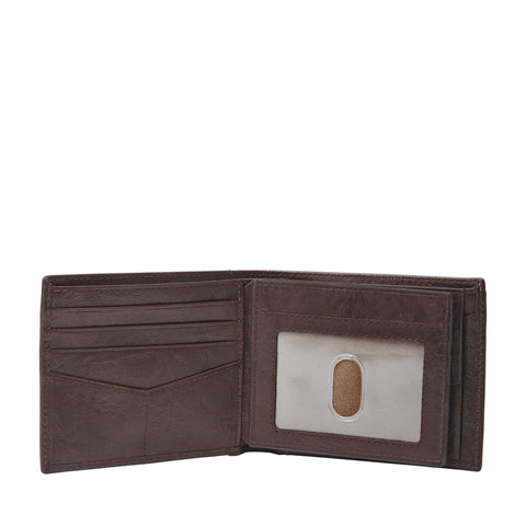 Fossil Men's Neel Leather Bifold with Coin Pocket Wallet, Brown, (Model: ML3890200) Fossil