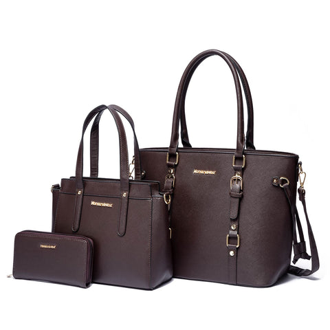 Montana West Tote Bag for Women Handbags Tote Purse with Wallet Set Shoulder Satchel Bag for Women 3pcs MWC3-C032WCF Montana West