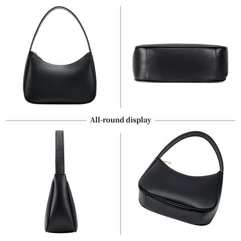 Women's Shoulder Bags, Small Hobo Tote Elegant Clutch Purse with Zipper Closure