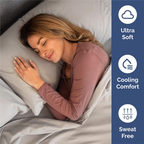 King Size 4 Piece Sheet Set - Comfy Breathable & Cooling Bed Sheets Set - Hotel Luxury Bedding for Women, Men, Kids, Teens, Boys & Girls - Deep Pockets, Soft and Wrinkle Free - Oeko-Tex - Light Grey CGK Unlimited