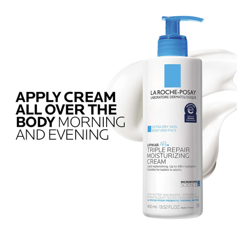 La Roche-Posay Lipikar AP+ Triple Repair Moisturizing Cream, Face & Body Lotion For Dry Skin, Shea Butter & Niacinamide Moisturizer, Gentle Face & Body Cream For Dry, Rough & Sensitive Skin La Roche-Posay