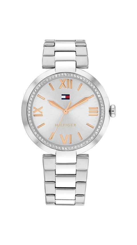 Tommy Hilfiger Women's Stainless Steel Watch: Timeless Elegance with Roman Numerals (Model 1782681) Tommy Hilfiger