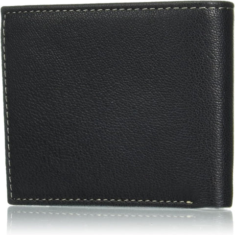Timberland Men's RFID Blocking Wallet – Genuine Leather Passcase with Removable ID Holder, 6 Card Slots, 2 Billfold Pockets, Slim Design, Black, One Size