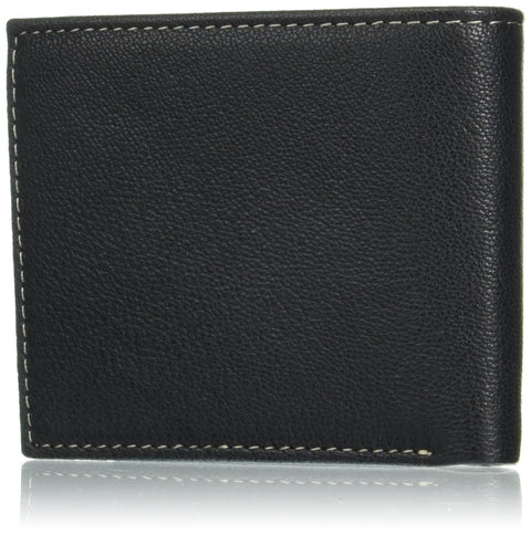 Timberland Men's RFID Blocking Wallet – Genuine Leather Passcase with Removable ID Holder, 6 Card Slots, 2 Billfold Pockets, Slim Design, Black, One Size
