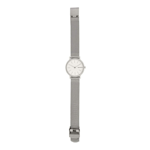 Skagen Women's Signatur Quartz Analog Stainless Steel and Stainless Steel Mesh Watch, Color: Silver / Silver (Model: SKW2692) Skagen