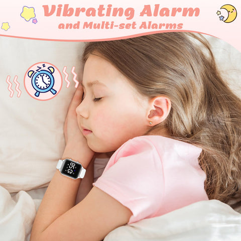 L LAVAREDO Waterproof Kids Digital Watches for Boys Girls,Sport Watch with Pedometer Stopwatch Vibration Alarm for Ages 5-13,No App Fitness Tracker Watch for Kids Teens Birthday