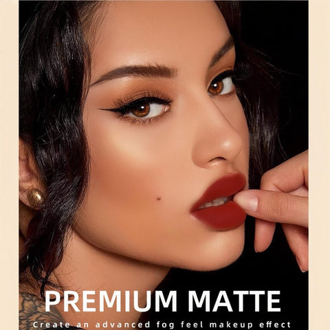 Melemando 12PCS Matte Liquid Lipstick Set Non-Stick Cup and Not Fade Pigmented Lipstick Long-Lasting Waterproof Velvet Lipgloss Kit Makeup for Girls and Women (Set 01)