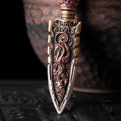 COPPERTIST.WU Arrowhead Capsule Pendant 2.0 Necklace for Men Women - Historical Replica Jewelry with Storage Function (Brass)