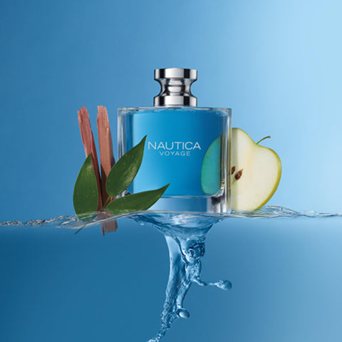 Nautica Voyage Eau de Toilette 3.3 fl oz (Pack of 1), Notes of Apple, Cedarwood, Mimosa, Men's Fragrance, Long Lasting, Everyday Fragrance, Travel Size Nautica