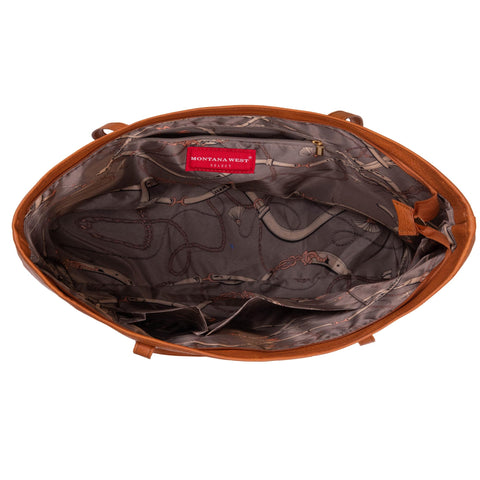 Montana West Tote Bags Large Leather Purses and Handbags for Women Top Handle Shoulder Satchel Hobo Bags MWC-028DBR Montana West