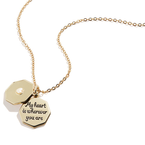 Alex and Ani Mother’s Day Adjustable Necklace for Women, My Heart is Wherever You Are Pendant, Shiny Gold Finish, 22.5 to 24.5 in Alex and Ani