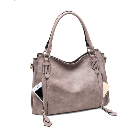 Women Tote Bag Handbags PU Leather Fashion Hobo Shoulder Bags with Adjustable Shoulder Strap, M, Khaki-C ITSCOSY