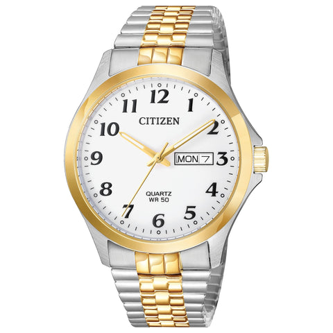 Citizen Quartz Mens Watch, Stainless Steel, Classic, Two-Tone (Model: BF5004-93A) Citizen