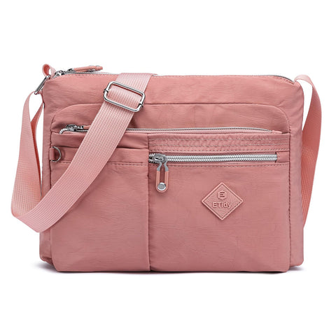 ETidy Crossbody Bag For Women Waterproof Lightweight Casual Shoulder Handbag Purse(Pink