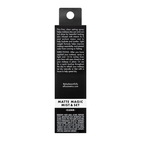 e.l.f. Matte Magic Mist & Set - Small, Lightweight, Long Lasting, Mattifying, Revitalizes, Controls Shine, Refreshes, Hydrates, All-Day Wear, 2.0 Fl Oz e.l.f.