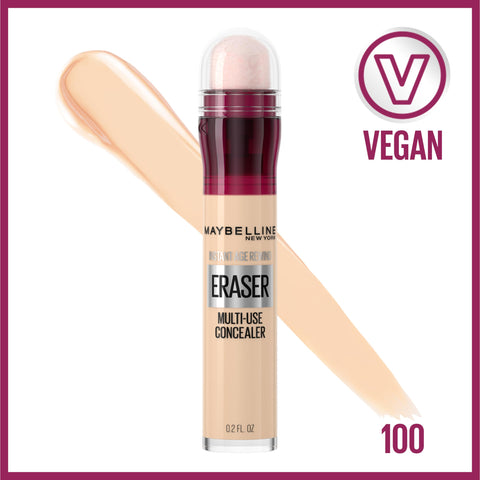 Maybelline Instant Age Rewind Eraser Dark Circles Treatment Multi-Use Concealer, 100, 1 Count (Packaging May Vary) MAYBELLINE