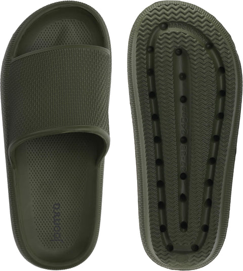 Joomra Slippers Mens Slides Cushioned for Womens Quick Drying Shower Foam Male Pillow House Shoes Pool House Garden Sandals for Ladies Female Sandles Army Green 40-41 Joomra