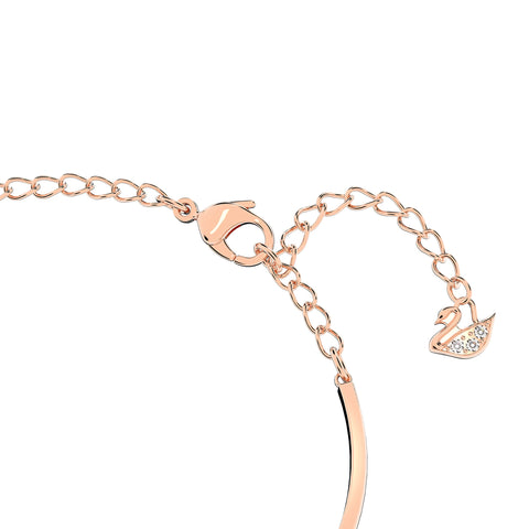 Swarovski Infinity Heart Women's Bangle Bracelet with a Rose-Gold Tone Plated Bangle, Clear Swarovski Crystals and Lobster Clasp SWAROVSKI