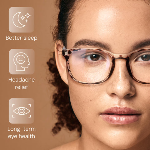 Gaoye Stylish Blue Light Glasses for Woman - Computer Glasses 99% Blue Light Blocking - Lightweight TR90 Frames - 3 pack Gaoye
