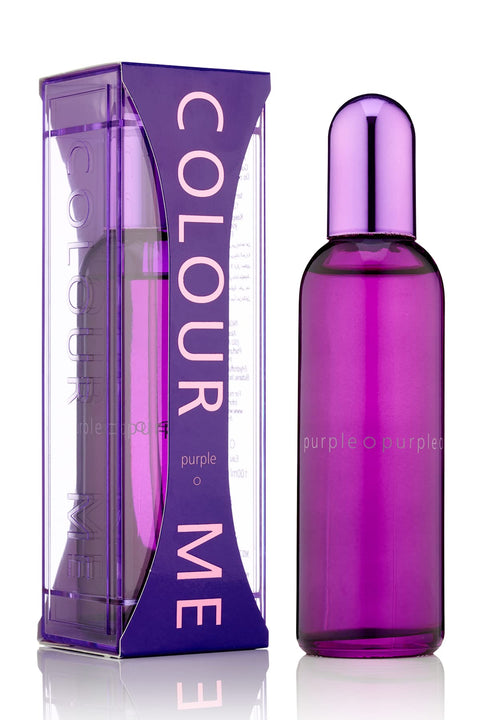 COLOUR ME Purple by Milton-Lloyd - Perfume for Women - Chypre Fruity Scent - Opens with Bergamot and Watermelon - Blended with Rose and Jasmine - For Classy, Elegant Ladies - 3.4 oz EDP Spray COLOUR ME