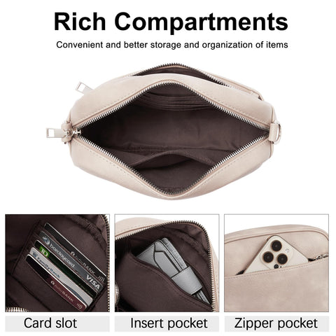 CLUCI Crossbody Bags for Women Trendy, Vegan Leather Shoulder Handbags，Purses for Women with Adjustable Wide Strap CLUCI