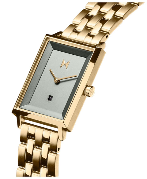 MVMT Signature Square Watches for Women - Premium Minimalist Women’s Watch - Analog, Stainless Steel, 5 ATM/50 Meters Water Resistance - Interchangeable Band - 24mm MVMT