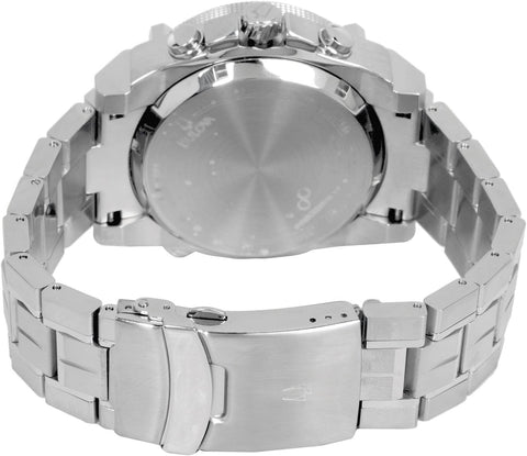 Bulova Men's Precisionist in Stainless Steel with 8-Hand Chronograph Watch, Blue and Yellow Accents, Black Dial Style: 96B175 Bulova