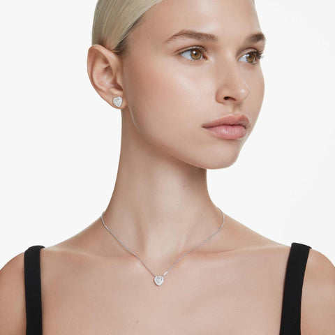 Swarovski Ariana Grande Angelic Crystal Heart Pendant in Rhodium Finish - Part of the Ariana Grande x Capsule Collection