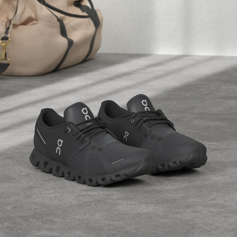 On Women's Cloud 5 Sneakers, All Black, 9