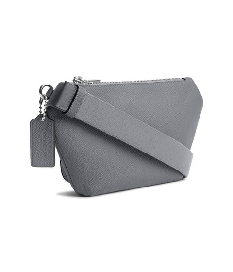 COACH Belt Bag in Crossgrain Leather, Grey Blue Coach