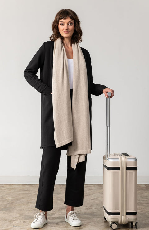 zestt Dreamsoft Travel Scarf, Wrap and Shawl, Organic Cotton, Birch