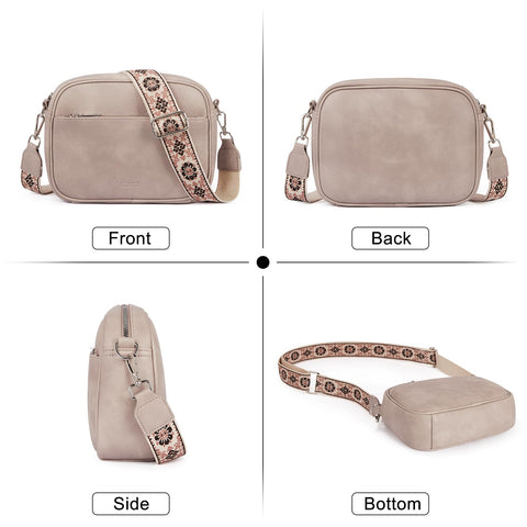 CLUCI Crossbody Bags for Women Trendy, Vegan Leather Shoulder Handbags，Purses for Women with Adjustable Wide Strap CLUCI