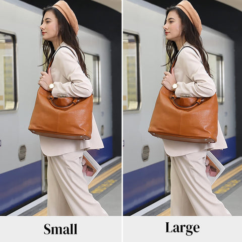 Kattee Women's Soft Genuine Leather Tote Bag, Top Satchel Purses and Handbags Kattee