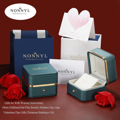NONNYL Gifts for Women Wife Anniversary-Mothers Day Gifts for Mom-Tahitian Black Pearl Necklaces, Birthday Gifts Christmas Day Gifts Valentine's Day for Her Fine Jewelry Gifts for Women Wife NONNYL