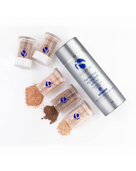 iS CLINICAL PerfecTint Powder SPF 40; Face Powder; Tinted SPF; Loose Face Powder for After Makeup Application