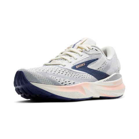 Brooks Women’s Adrenaline GTS 24 Supportive Running Shoe - Grey/Blue Ribbon/Peach - 9 Medium