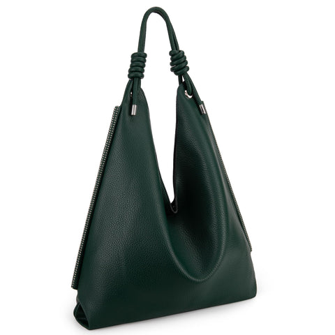 Montana West Hobo Shoulder Bags for Women Leather Womens Hobo Purses and Handbags Green Slouchy Bag Large Size Ladies Handbags MWC-211-DGN Montana West