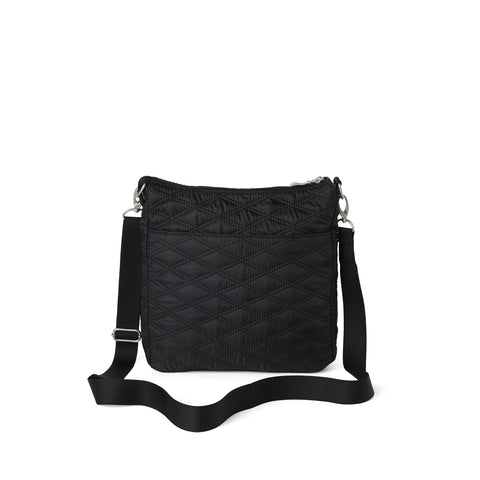 Baggallini womens Modern Everywhere Slim Crossbody, Black Quilt, One Size US Baggallini